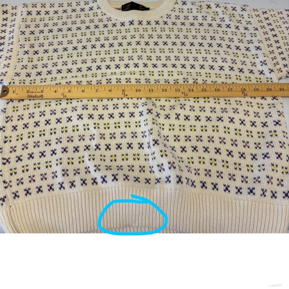 Vintage Eddie Bauer Geometric Knitted Sweater Top Women’s Size Large - Picture 11 of 11